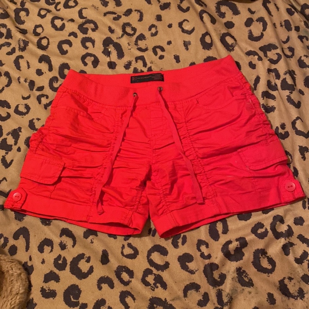 No Boundaries Ruffled Poppin Red shorts
